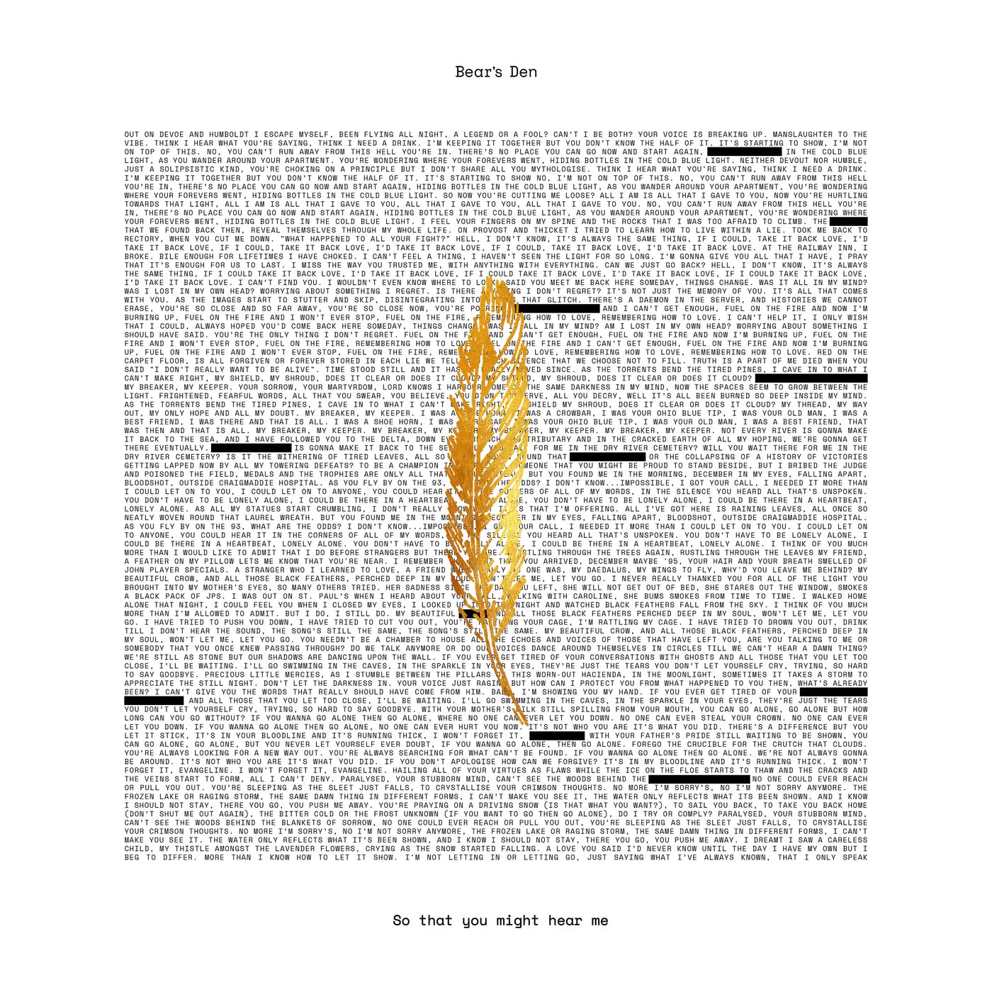 Bear's Den So That You Might Hear Me CD New Mint Relaxation