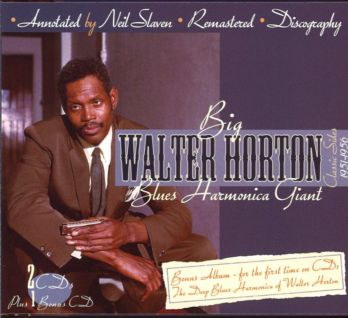 Big Walter Horton Blues Harmonica Giant: Classic Sides 1951-1956 3xCD New Mint