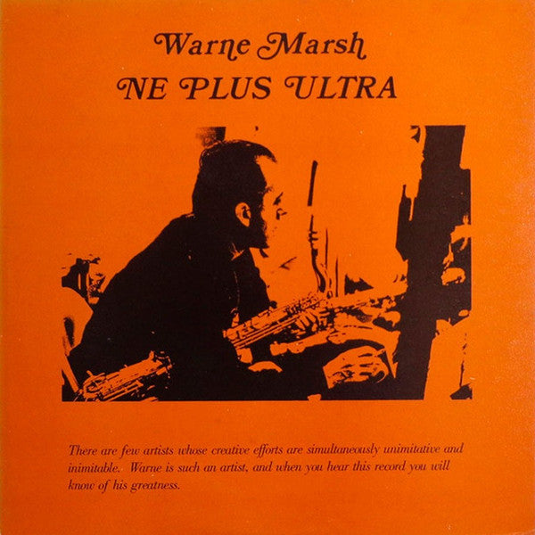 Warne Marsh Ne Plus Ultra Vinyl New Mint Jazz