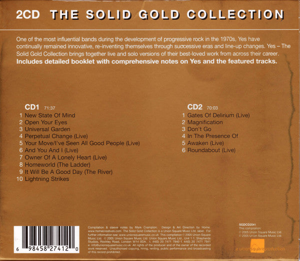 Yes : The Solid Gold Collection (2xCD, Comp)