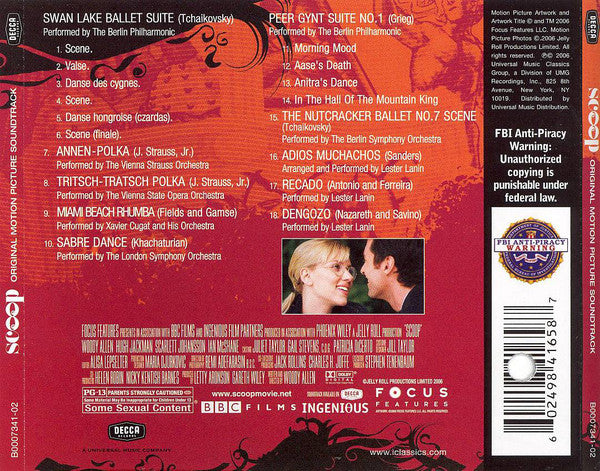 Various : Scoop (Original Motion Picture Soundtrack) (CD, Album, Comp)