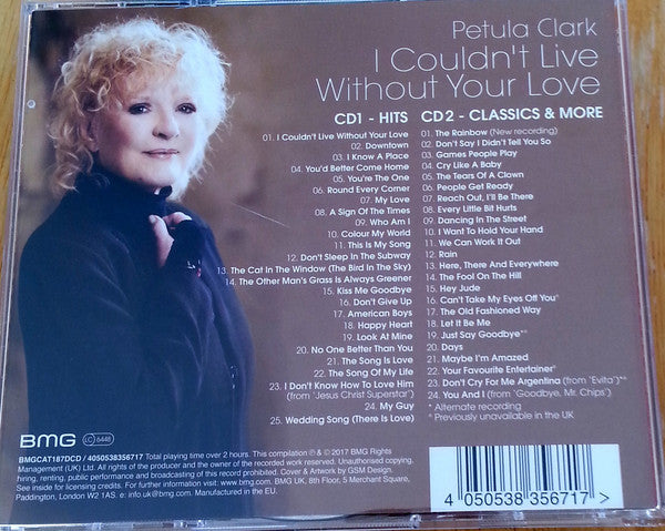 Petula Clark : I Couldn't Live Without Your Love (Hits, Classics & More) (2xCD, Comp)