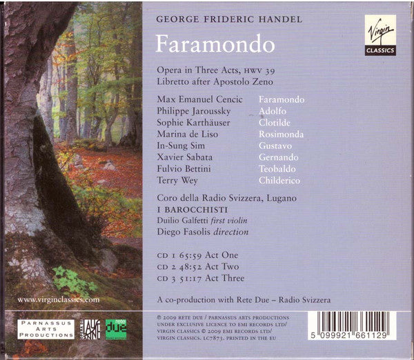 Georg Friedrich Händel - Max Emanuel Cencic, Philippe Jaroussky, Sophie Karthäuser, Marina De Liso, Xavier Sabata, In-Sung Sim, Coro Della Radio Televisione Della Svizzera Italiana, I Barocchisti, Diego Fasolis : Faramondo (3xCD, Album + Box, Sli)