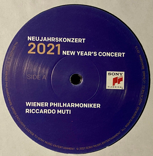 Wiener Philharmoniker, Riccardo Muti : Neujahrskonzert 2021 = New Year's Concert (3xLP, Album)