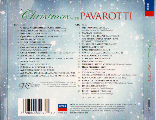 Luciano Pavarotti : Christmas With Pavarotti (2xCD, Comp)