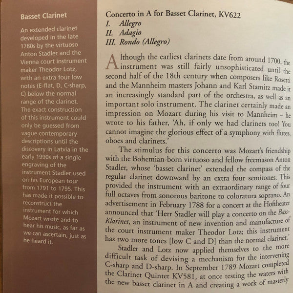 Australian Brandenburg Orchestra, Craig Hill (2), Cyndia Sieden : Mozart Clarinet Concerto & Arias (CD, Album)