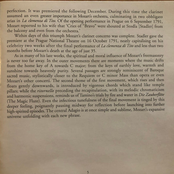 Australian Brandenburg Orchestra, Craig Hill (2), Cyndia Sieden : Mozart Clarinet Concerto & Arias (CD, Album)