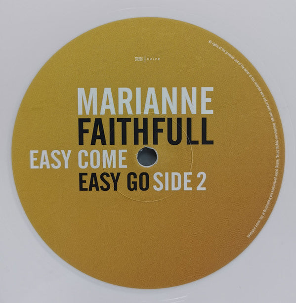 Marianne Faithfull : Easy Come Easy Go (2xLP, Album, Ltd, RE, Whi)