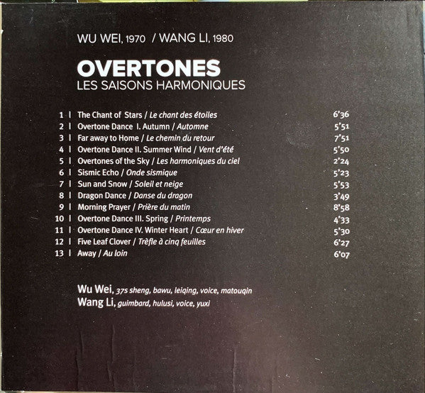 Wu Wei – Wang Li (3) : Overtones (Les Saisons Harmoniques) (CD, Album, Dig)