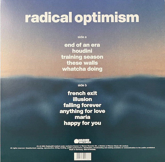 Dua Lipa : Radical Optimism (LP, Album, S/Edition,  Bl)