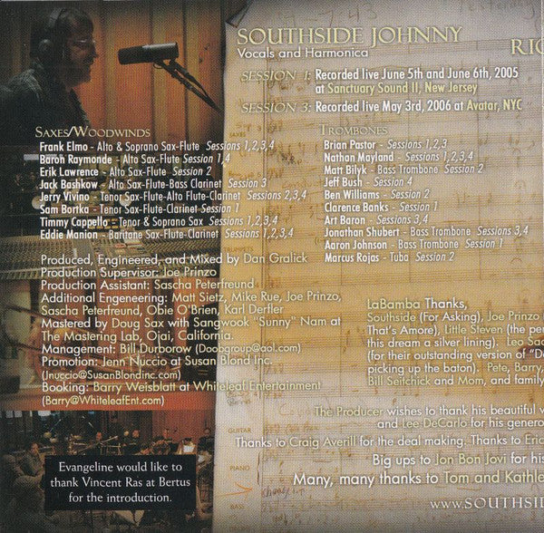 Southside Johnny With LaBamba's Big Band : Grapefruit Moon (The Songs Of Tom Waits) (CD, Album)