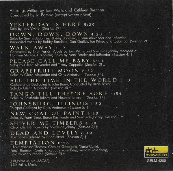 Southside Johnny With LaBamba's Big Band : Grapefruit Moon (The Songs Of Tom Waits) (CD, Album)