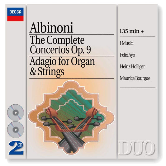 Felix Ayo Albinoni: The Complete Concertos Op9, Adagio For Organ & Strings 2xCD New Mint Classical