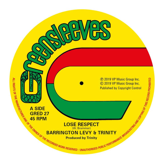 Barrington Levy & Trinity Lose Respect [] Vinyl New Mint Reggae