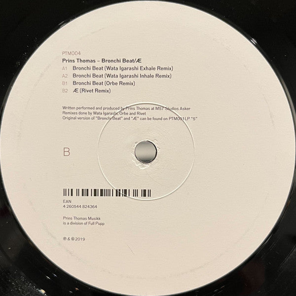 Prins Thomas - Bronchi Beat/Æ - 12" Vinyl EP - New