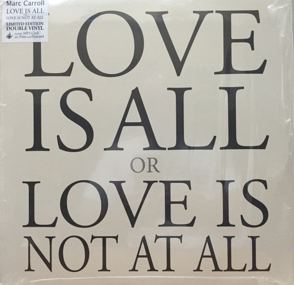 Marc Carroll - Love Is All Or Love Is Not At All (Ltd) - 2LP - New