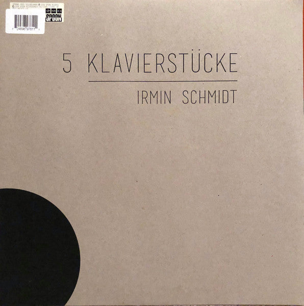 Irmin Schmidt - 5 Klavierstücke - LP - New